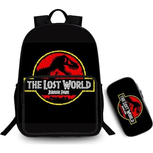 2PCS/SET Special Offer No Mochilas School Mochila Feminina The Film Jurassic Park World SchoolBag Backpack Leisure Laptop 2021