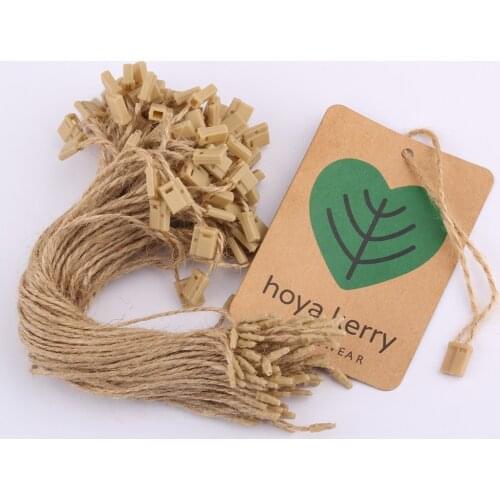 2000 pieces/lot jute hemp hang tag string 7'' jute hangtag string cord for Clothing tag Hanging Cord Jute string tag seal