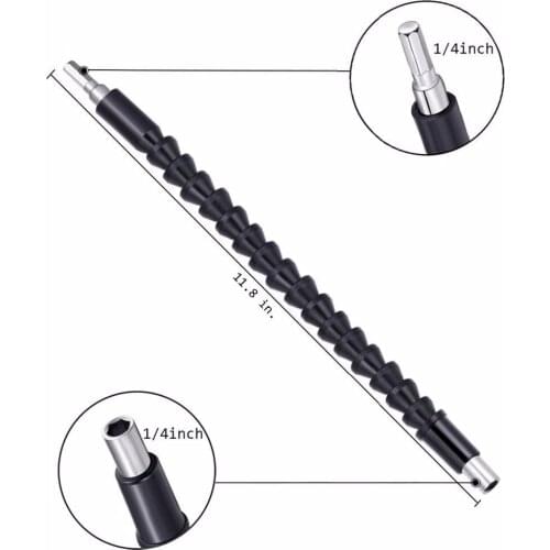 295mm Flexible Shaft Bit Magnetic Screwdriver Extension Drill Bit Holder Connect Link for Electronic Drill 1/4" Hex Shank