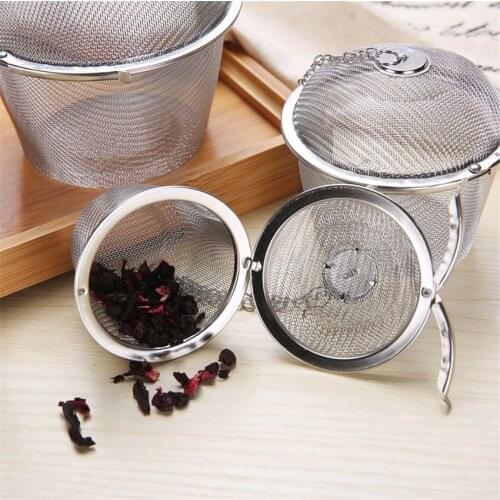 4.5cm Stainless Steel Teakettle Locking Tea Filter Seasoning Ball Multifunction Mesh Herbal Ball Reusable Tea Spice Strainer