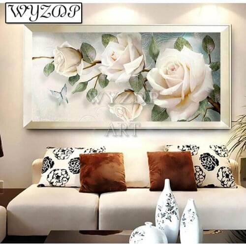 5D Diamond painting Flowers Picture Full Square/Round Diamond Embroidery Mosaic Cross stitch Gift Kits Home decor WYZ20200413