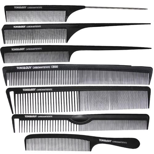 7 Pcs/Set Professional Barber Hair Comb Hair Cutting Comb Anti Static Heat-resistant Tail Comb TG-96 Salon Hairdressing Comb