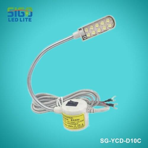 Free shipping High quality 10 years factory D10C Sewing tools accessories LED bulbs table lamp gooseneck magnetic base