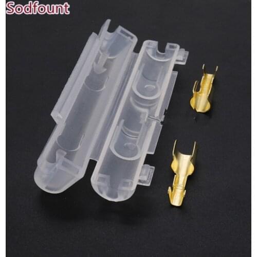 1set DJ90024 Double Tube Fuse Box with Terminal, Hernia Lamp Accessories for Car Motorcycle