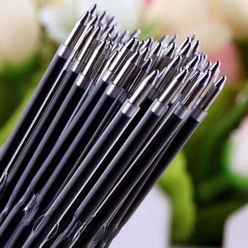 Dropshipping 20pcs/lot 0.7mm Pen Rod Stander Ballpoint Office Pen Lead School 107mm Supplies Refill Blue Black A0I7