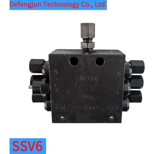 SSV6 1 In 6 Out Distributor Pump Concrete Pump Truck Paver Sany Zhonglian Grease Distributor Grease Distribution Valve