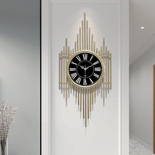 Metal Creative Wall Clock Mechanism Luxury Living Room Large Personality Wall Clock Design Relogio Parede Home Decorative DG50WC