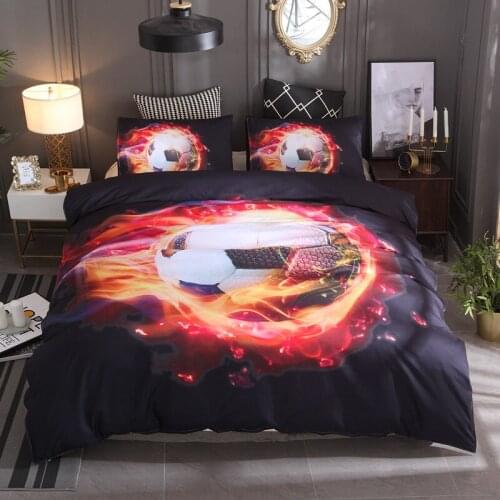 Modern Football 3D printing bedding set duvet cover set Pillowcases comforter bedding set king size bedclothes bed linen