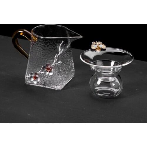 Heat Resistant Glass Teapot Thickened Tea Filters Japanese Simple Samovar Handpainted Flowers Pots Teteras Stove Kettle EI50TP