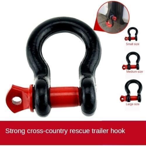 Car trailer rope u-shaped hook high strength trailer hook self-driving off-road trailer with shackle traction hook supplies