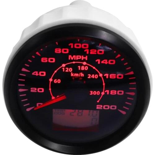 Universal Auto Car GPS Speedometer 200mph Red LED for ford focus 2 Motorcycle Car Boat Speed Gauge Speedo 85mm