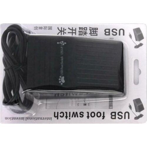 USB Single Foot Switch Keyboard Pedal for HID PC Computer USB Action Switch Control Pre-Program Key Functions Mouse PC Game