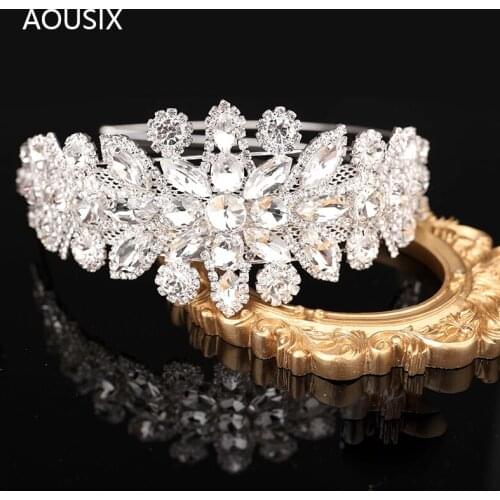 Vintage Red Rhinestone Wide Headband Baroque Rhinestone Headband Prom Womens Hair Accessories Wedding Bridal Headband Jewelry