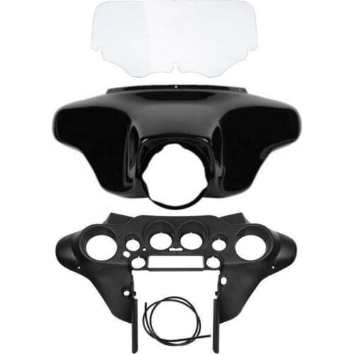 Motorcycle Batwing Inner Outer Fairing 8" Windshield For Harley Touring Road King Road Glide Electra Glide 1996-2013