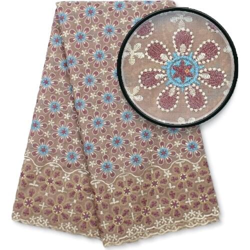 High Quality 2021 New African Lace 100% Cotton Fabric Swiss Voile Lace In Switzerland Women Wedding Dress 4184B