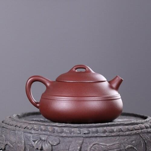 Yixing Zisha Pot Famous Du Chengping Handmade Teapot Raw Ore Purple Clay Round Teapots 200ml Household Tea Set
