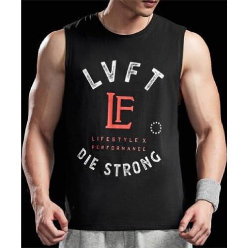 Mans vest New style round collar sports vest leisure fitness fashion brand running cotton vest loose breathable sports vest