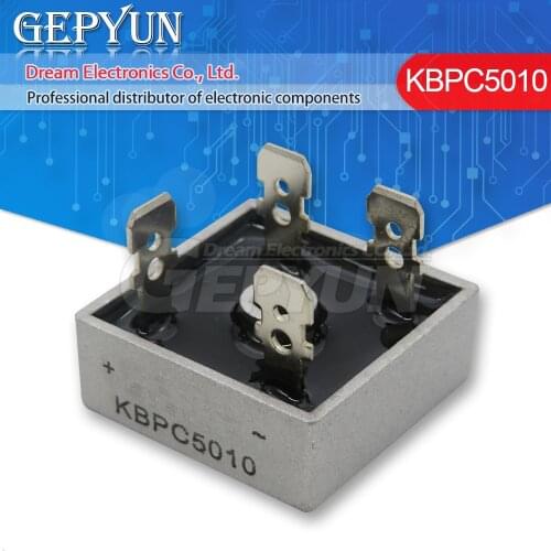 5pcs free shipping KBPC5010 1000V 50A Diode bridge rectifier