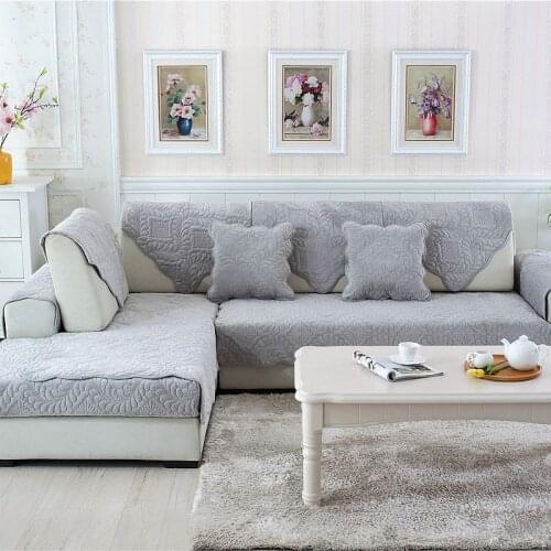 10colors Sofa Covers Fleeced Fabric Knit Eco-Friendly Anti-Mite Manta Sofa Slipcover Couch Cover for living/Drawing Room S-19