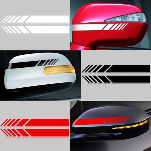 2PCS Car Rearview Mirror Stickers For Dacia Duster LPG Logan Stepway Lodgy Sandero xplore R4 Auto Accessories Vinyl Film Decals