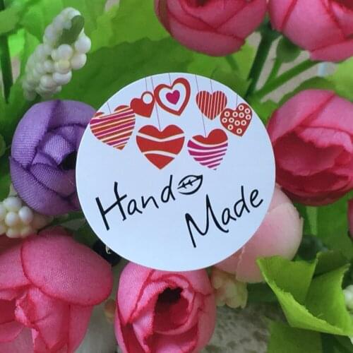 2000PCS/Lot 3.5cm Handmade Labels Paper Round Gift Sticker Labels Sealing adhesive labels For DIY Hand Made Gift /Cake /Candy