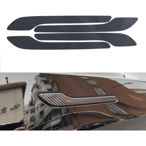 4 Pieces/Set Car Door Handle Sticker Anti-scratch Door Handle Wrap Protector Decals Decorative Car-styling For Tesla Model 3