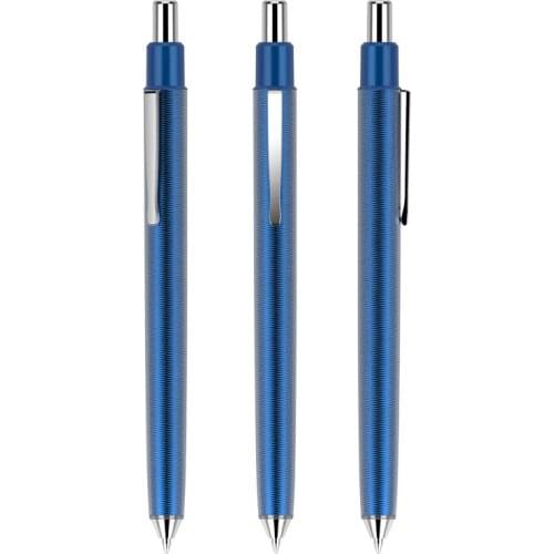 500 pcs/lot Aluminium ball pen click action gift pen with laser logo for promotion