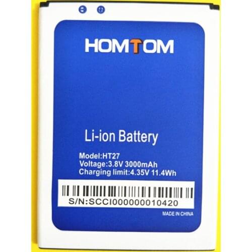 AZK New 3.8V 3000mAh HT27 Battery for HOMTOM HT27 5.5inch smart phone Battery