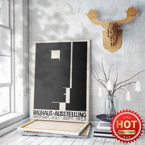 Bauhaus Ausstellung Weimar Logo On 1923 Advertisement Poster, Bauhaus Vintage Exhibition Poster, Abstract Home Decor Mural, Gift