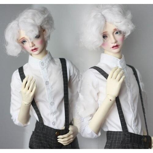 BJD doll gentleman stand collar white shirt for 1/3 1/4 BJD SD Uncle doll accessories doll overshirt