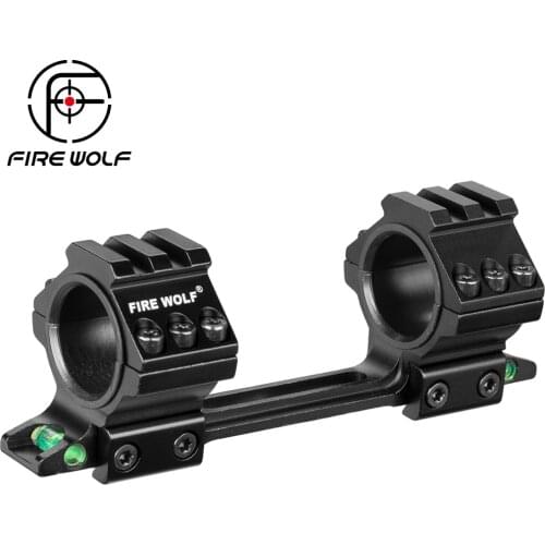Fire Wolf 25.4mm/30mm Rings Bubble Level Adjustable Hunting Riflescope Rings 11mm One Piece Dovetail Rail Scope Mounts