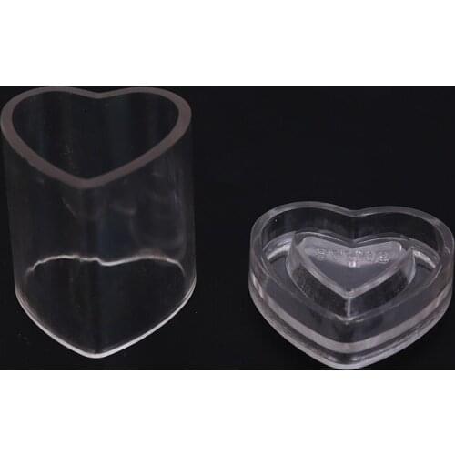 Love Shape Acrylic Candle Mold for Candle Making Mould Candle Mold for DIY Handmade Soap Making Cake Decorating