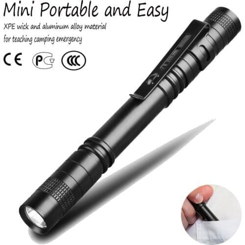 ZHIYU mini pocket LED flashlight CREE XPE-Q5 lamp bead household waterproof small Torch uses 1/2 AAA battery Outdoor Light