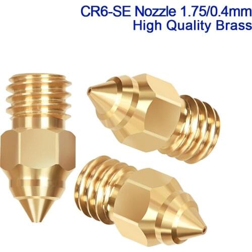 BIQU CR6 SE Brass Nozzle High Quality Nozzles 0.4MM For CR6-SE Hotend Extruder Upgrade 3D Printer Parts Filament 1.75MM PLA ABS