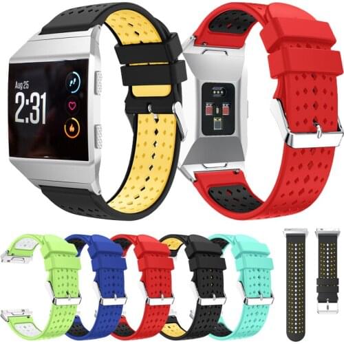 Soft Silicone Wristband For Ionic Sport Watch Strap Replacement Watchband Compatible For Fitbit Ionic Smart Watch Band Bracelet