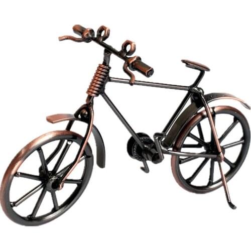 Desk Decor Unique Metal Bicycle Home Office Bike Decoration Art Ornaments Figurines Bronze Iron Crafts Use For Living Room