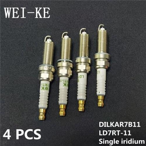 O4PCS Iridium Alloy Spark Plug Iraurita Spark Plugs For TOYOTA YARIS 1.33 1.8 VVT-i 1.3 AWD RAV 4 III IV 2.0 VVT-i DILKAR7B11