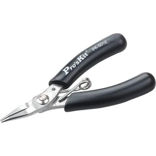 ProsKit 1PK-501E Stainless Steel Micro Long Nose Plier(100MM)