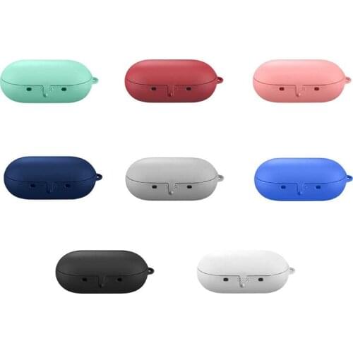 Anti-shock Anti-shock Flexible Silicone Protective Case Cover Skin with Carabiner for Samsung Gear IconX 2018 Wireless Headphone