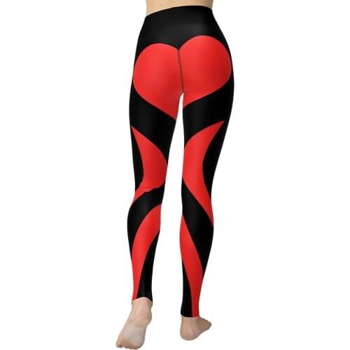 Sexy Leggings Gym Sports Pants Women Fitness Trousers Scorching Heart Stretch Elastic Pant Running Tummy Control Sportwear S~2XL