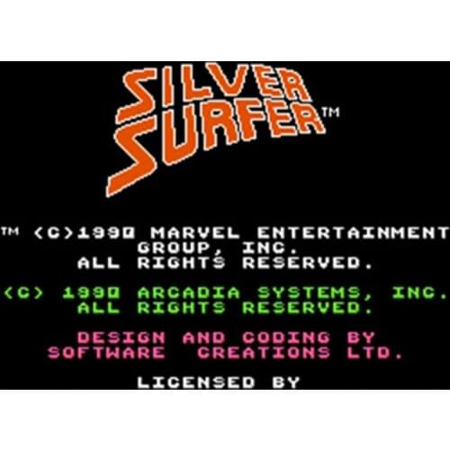Silver Surfer 60 Pins English Version Game Cartridge for 8 Bit 60pin Game Console