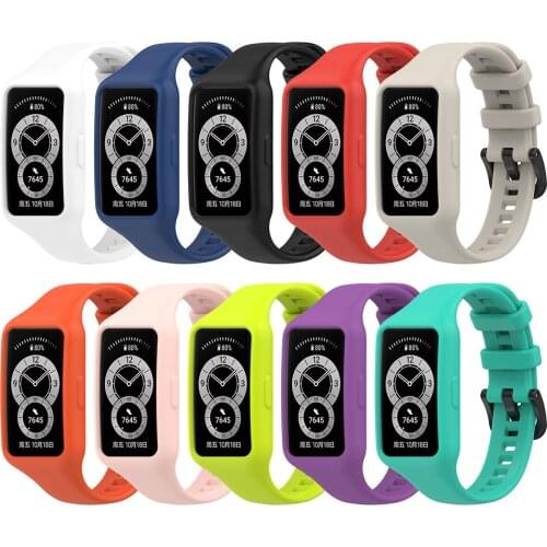 For Huawei Band 6 Pro Silicone Sport Straps Smart Watch Strap For Honor Band 6 Wristband Replacement Bracelet For Huawei Band 6