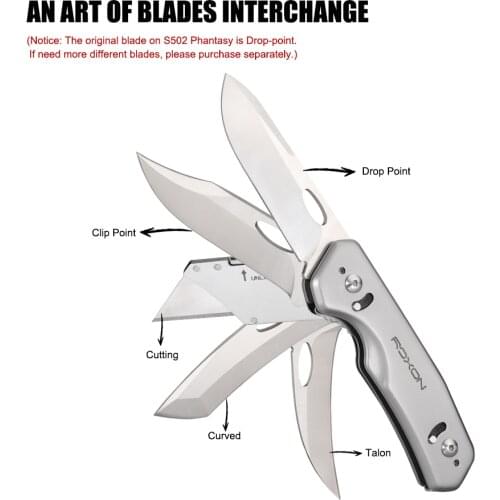 ROXON S502 Phantasy Folding Knife Survival Pocket Tool with Replaceable Knife Blade