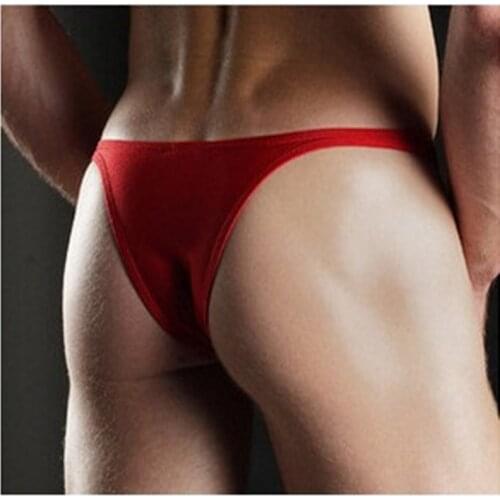 Sexy Men Underwear Low Waist Fashion Bikini Panties Mens Briefs Soft Breathable Silk Sexy Underpants Jockstrap Cueca
