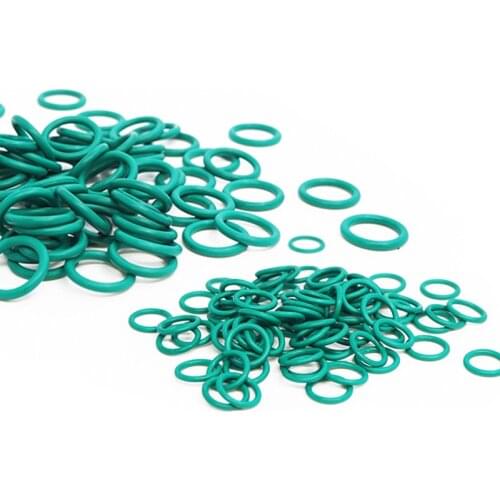 Thickness 3.1/3.5mm Green O-Ring OD 10-70mm Fluorine Rubber(FKM) Seal Washer Heat Resistance 280