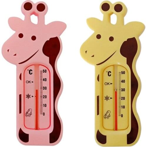 1Pc Baby Bath Thermometer with Room Thermometer Baby Health Bath Tub Thermometer Floating Toy Thermometer Giraffe Shape