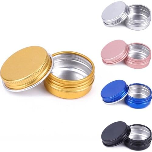 10pcs 10g Aluminum Tin Jar For Cream Balm Nail Candle Cosmetic Container Refillable Bottles Tea Cans Mini Metal Box