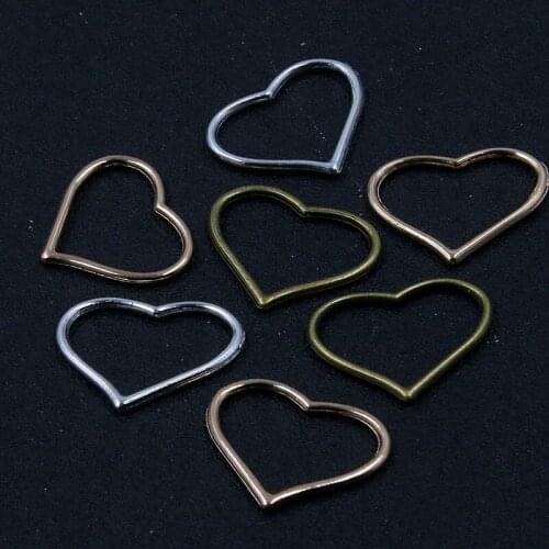 10pcs/lot Antique Bronze KC Gold Heart Charm Jewelry Findings 22*28mm Vintage Style Jewelry Making