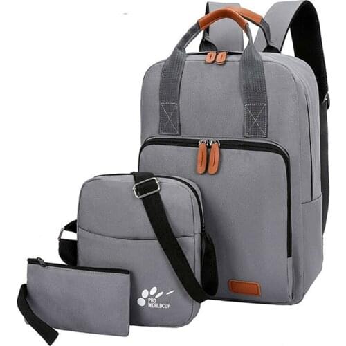 3pcs / set Young Boys Student School Bag Backpacks Waterproof USB Charging Backpack For Teenagers Girl Student Book Bag B1-73