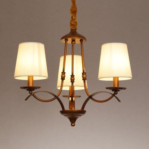 American pastoral village iron bronze pendant light 3 head Mediterranean Restaurant study bedroom pendant lamps ya816